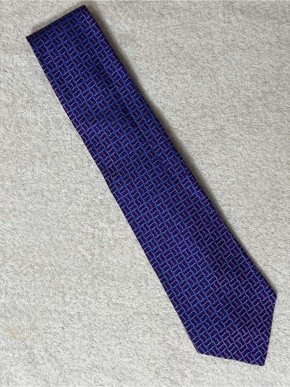 VTG Westbury London For Rich’s Exclusive Geometric Silk Tie Jacquard 90s Grandpa